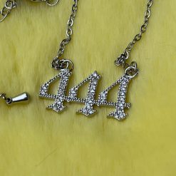 Thirteen Crosby 444 Angel Numbers Necklace (Silver) Accessories
