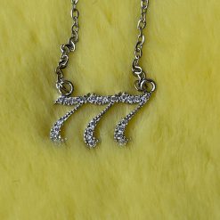 Thirteen Crosby 777 Angel Numbers Necklace (Silver)