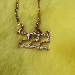 Thirteen Crosby 222 Angel Numbers Necklace (Gold)