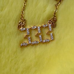 Thirteen Crosby Accessories 333 Angel Numbers Necklace (Gold)