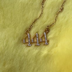 Thirteen Crosby 444 Angel Numbers Necklace (Gold)