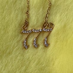 Thirteen Crosby 777 Angel Numbers Necklace (Gold) Accessories