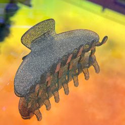 Thirteen Crosby Accessories Glitter Claw Clip Silver