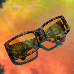 Planet I Multicolor Rectangle Sunglasses W/ Yellow Lens Accessories