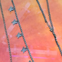 Thirteen Crosby Accessories Butterfly Y2K Waist Chain (Silver)