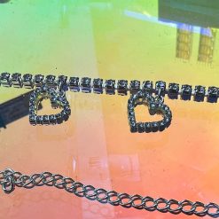 Thirteen Crosby Accessories Hearts Y2K Waist Chain (Silver)