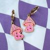 Thirteen Crosby Trippy Pink Mushroom Earring Accessories