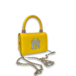 Thirteen Crosby Yellow NY Rhinestone Bag Accessories