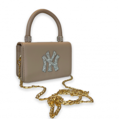 Thirteen Crosby Accessories Beige NY Rhinestone Bag