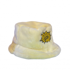 Divinus Yellow Faux Fur Bucket Hat Accessories