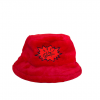 Divinus Red Faux Fur Bucket Hat