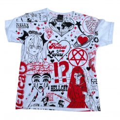 Hellcat Anime Graphic Baby Tee T-Shirts