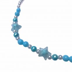 Thirteen Crosby Blue Stars With Faux Pearls Necklace Accessories