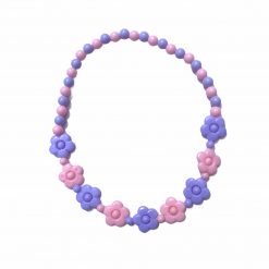 Thirteen Crosby Accessories Pink And Purple Floral Beaded Necklace