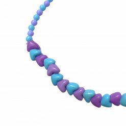 Thirteen Crosby Accessories Teal And Purple Heart Beaded Necklace