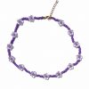 Thirteen Crosby Purple Clear Flower Necklace