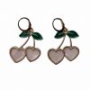 Thirteen Crosby Accessories Light Pink Heart Cherry Earrings