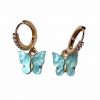 Thirteen Crosby Accessories Teal Butterfly Earrings