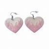 Thirteen Crosby White Flame Heart Earrings