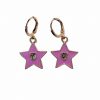 Thirteen Crosby Purple Star Jewel Heart Earrings Accessories