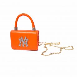 Thirteen Crosby Orange NY Rhinestone Mini Handbag