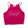 The Angels NYC Tops Angels Hot Pink Rhinestone Top