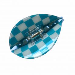 Thirteen Crosby Teal Checker Claw Hair Clip