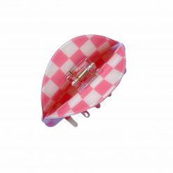Thirteen Crosby Accessories Pink Checker Claw Hair Clip