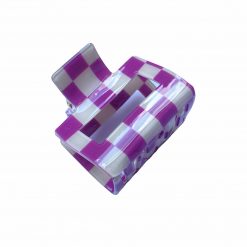Thirteen Crosby Purple Checker Mini Claw Hair Clip