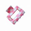 Thirteen Crosby Pink Checker Mini Claw Hair Clip
