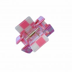Thirteen Crosby Pink Checker Mini Claw Hair Clip