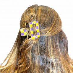 Thirteen Crosby Yellow & Purple Mini Claw Hair Clip