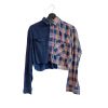 Thirteen Crosby Split Reworked Blue Plaid Flannel