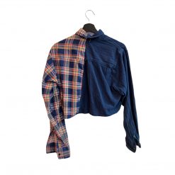 Thirteen Crosby Split Reworked Blue Plaid Flannel