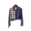 Undone By Kate Split Design Reworked Denim & Flannel Shirt