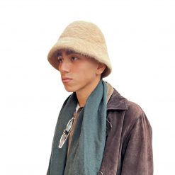 Thirteen Crosby Tan Faux Fur Bucket Hat