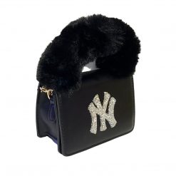 Thirteen Crosby 2 WAY Black NY Rhinestone Mini Handbag Accessories