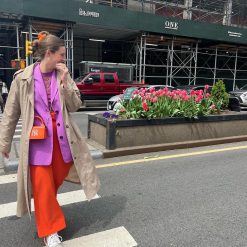 Thirteen Crosby Orange NY Rhinestone Mini Handbag