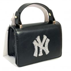 Thirteen Crosby 2 WAY Black NY Rhinestone Mini Handbag Accessories